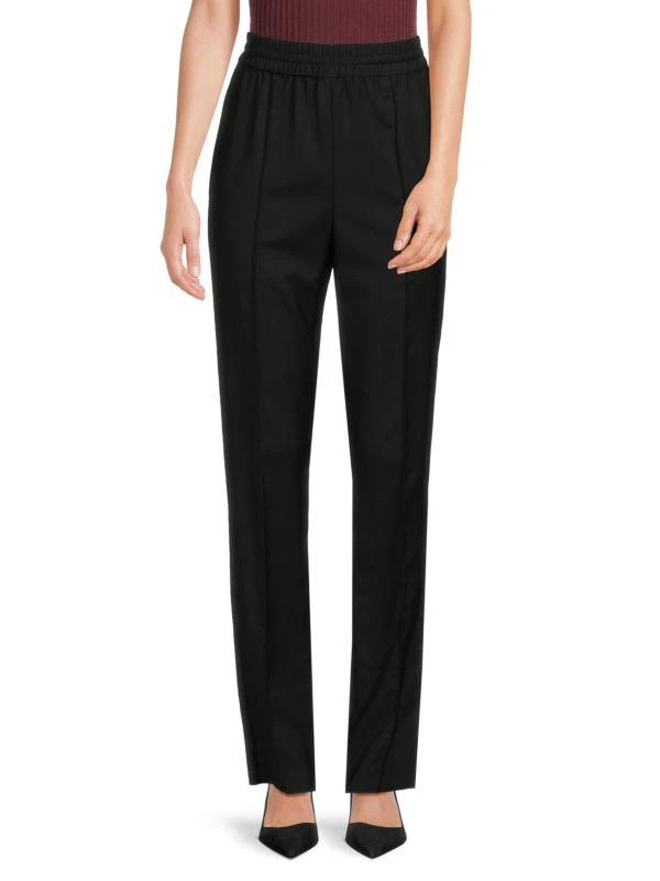 Salvatore Ferragamo Lana Solid Flat Front Pants 1