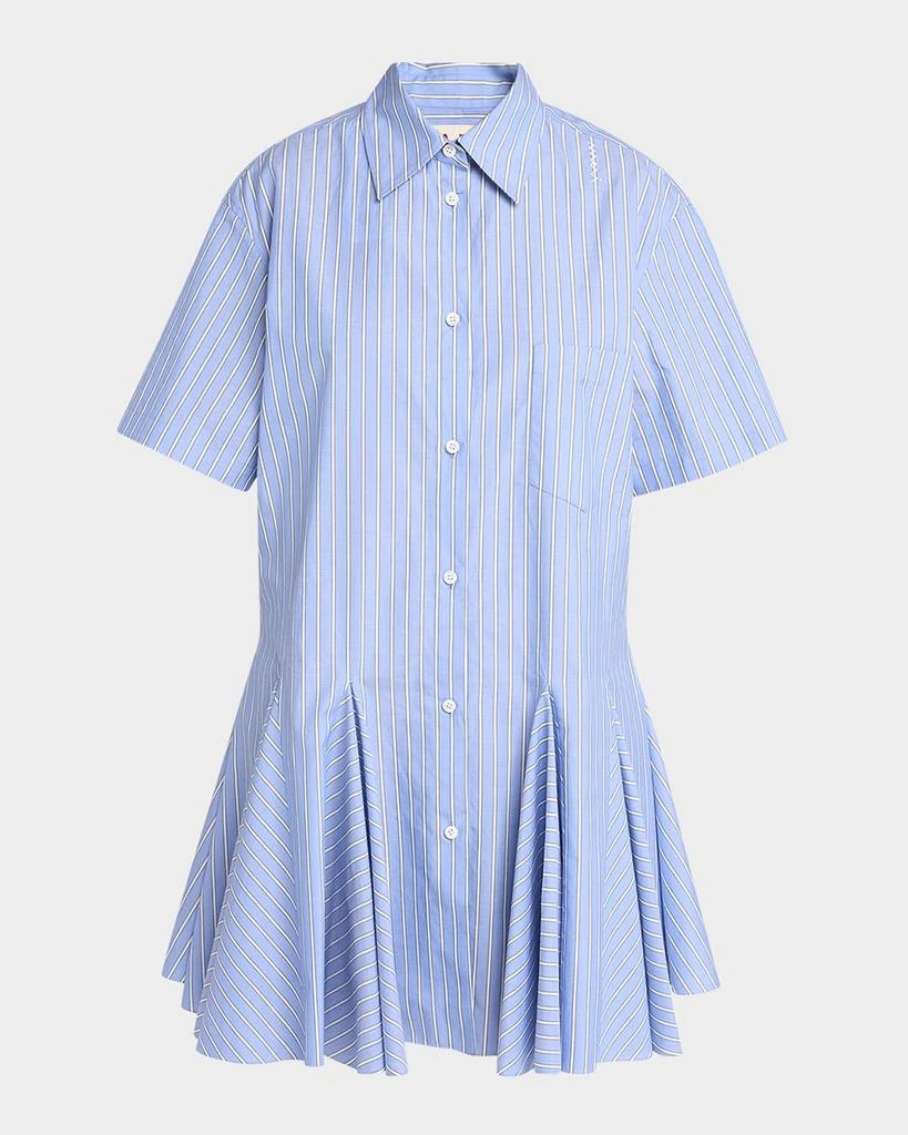 Marni Stripe Godet Mini Shirt Dress 1
