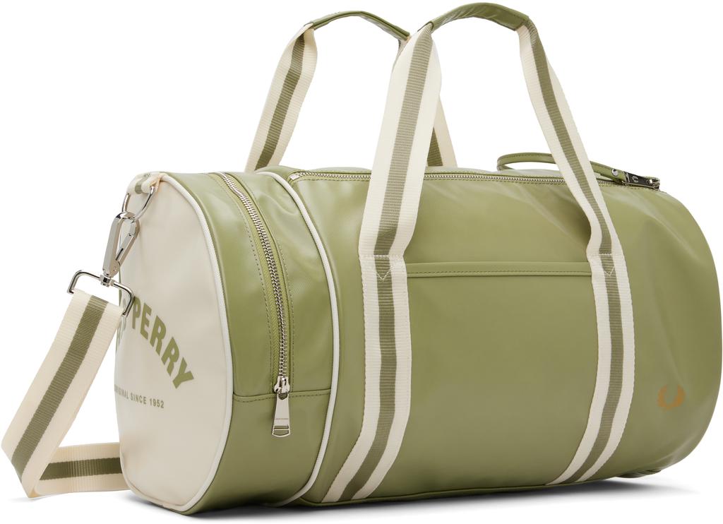 Fred Perry Green Classic Barrel Bag