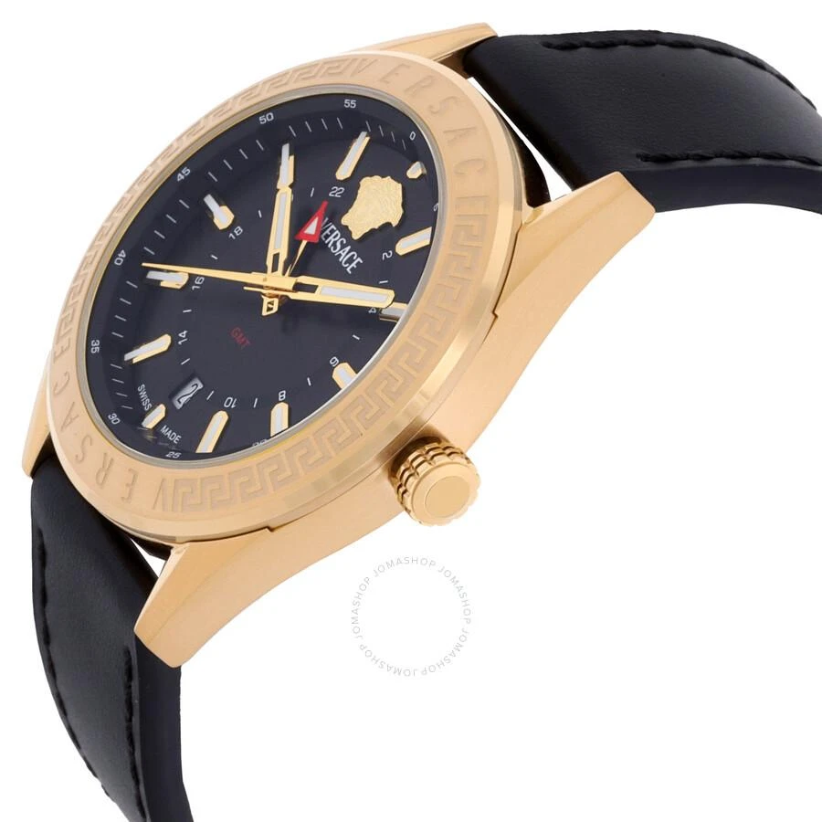 Versace V-Code GMT Quartz Black Dial Men's Watch VEAFA0224 2