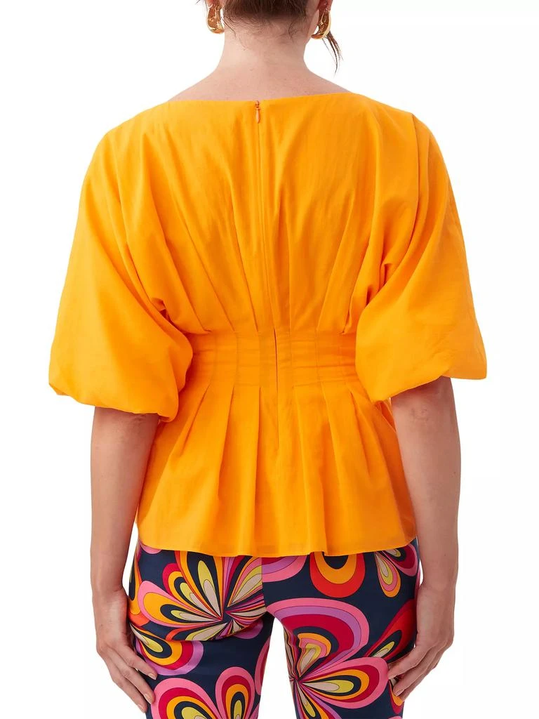 Trina Turk Gian Pleated Cotton Top 3