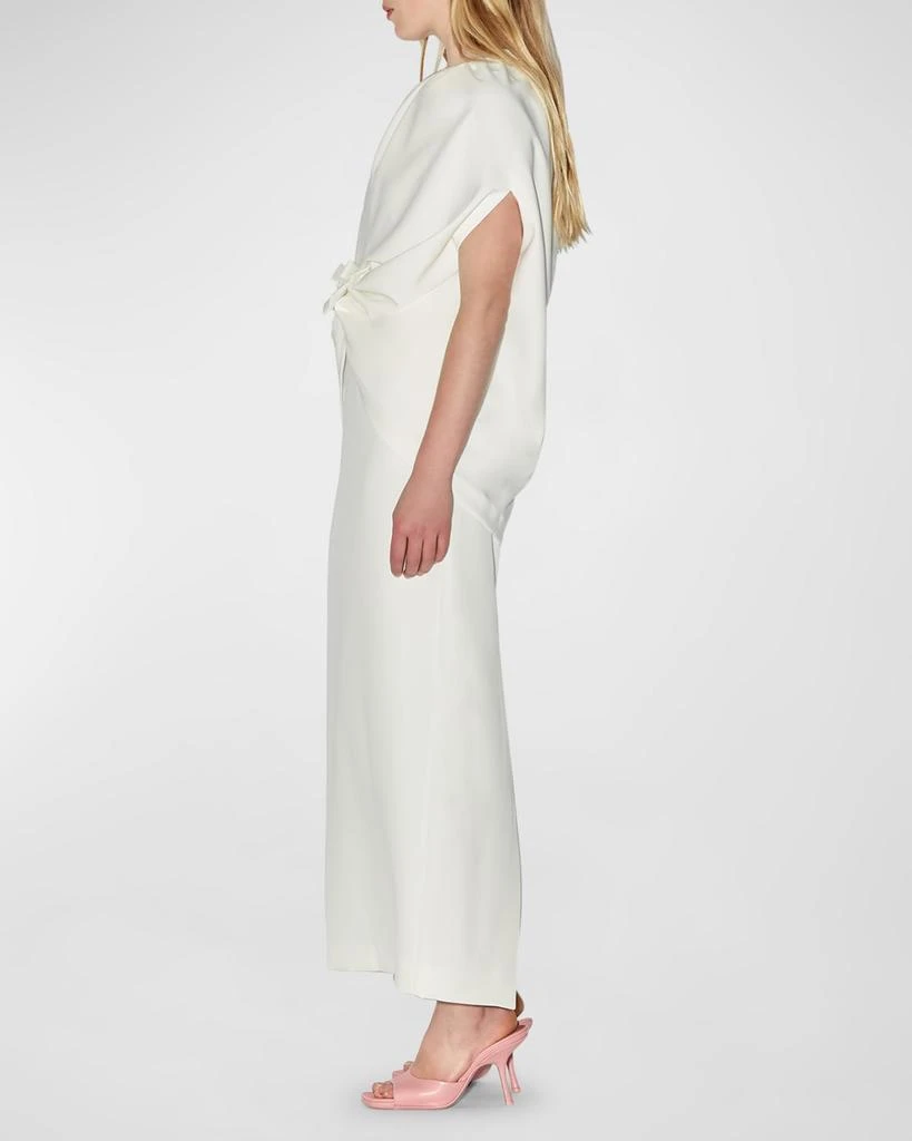 Bernadette Ruched Waist Long Cape Dress 3