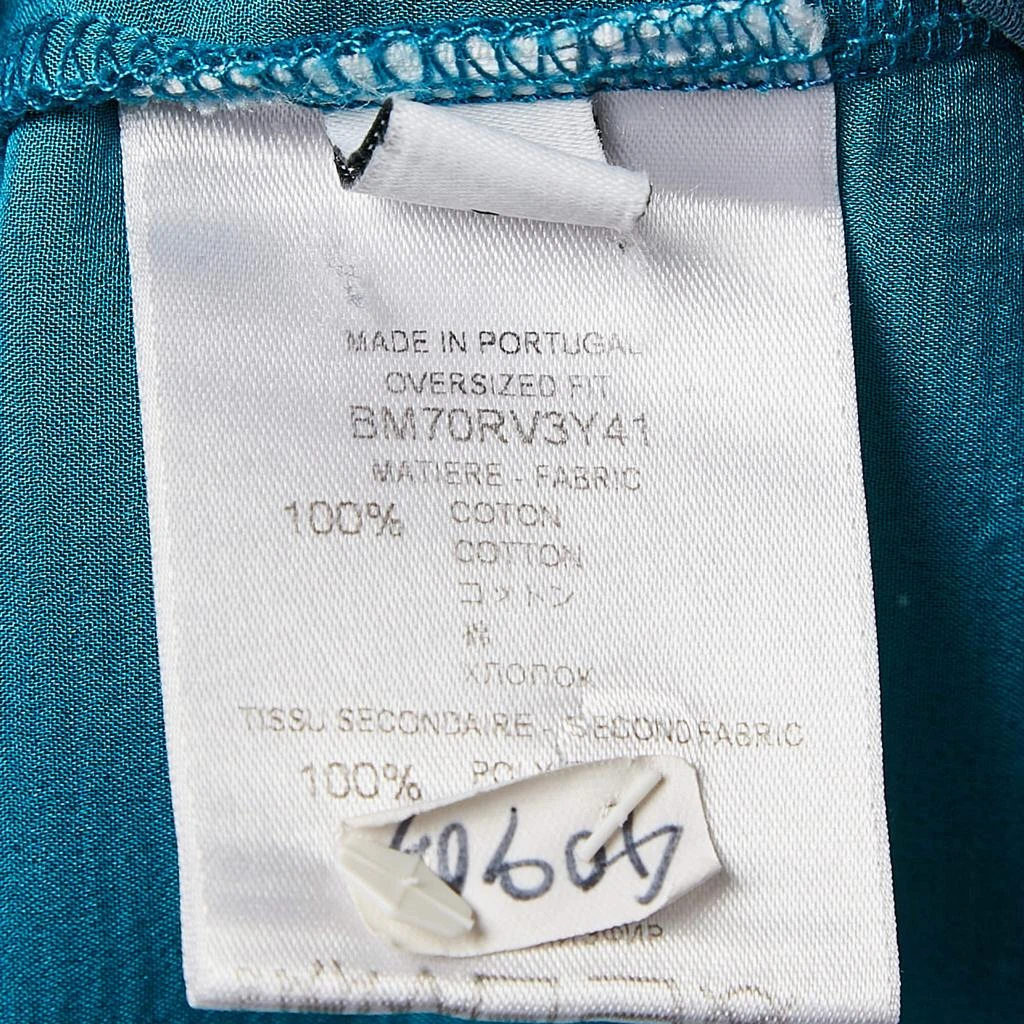 Givenchy Givenchy Blue Logo Print Distressed Cotton Crew Neck T-Shirt S 5