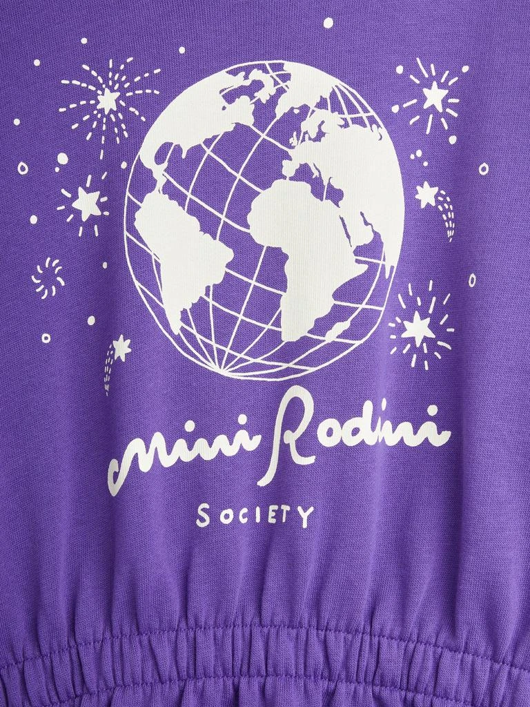 Mini Rodini Mini Rodini Girls Society Sweater Dress in Purple 4