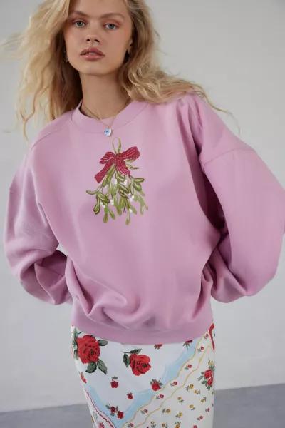 Kimchi Blue Kimchi Blue Tasha Mistletoe Graphic Crew Neck Pullover