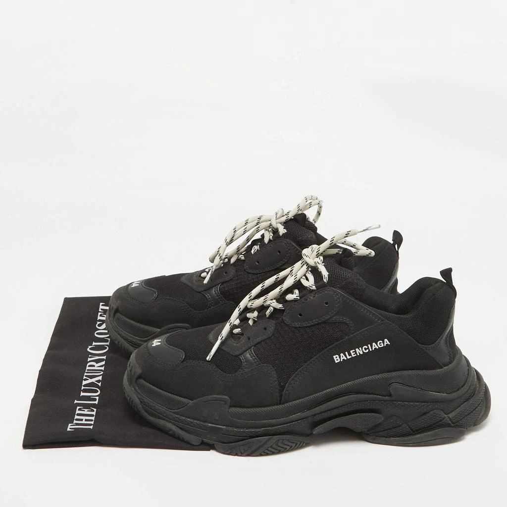 Balenciaga Balenciaga Black Leather and Mesh Triple S Sneakers Size 44 9