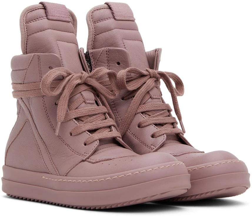 Rick Owens Kids Pink Geobaskets Sneakers 4