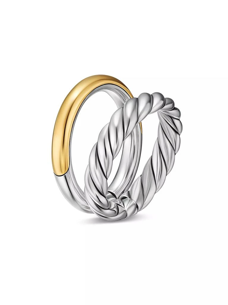 David Yurman DY Mercer Two Row Ring in Sterling Silver 2