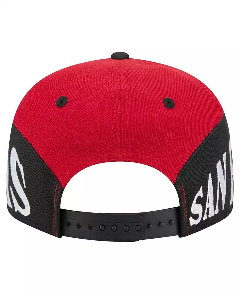 New Era Men's Scarlet/Black San Francisco 49ers Split 9FIFTY Snapback Hat 4
