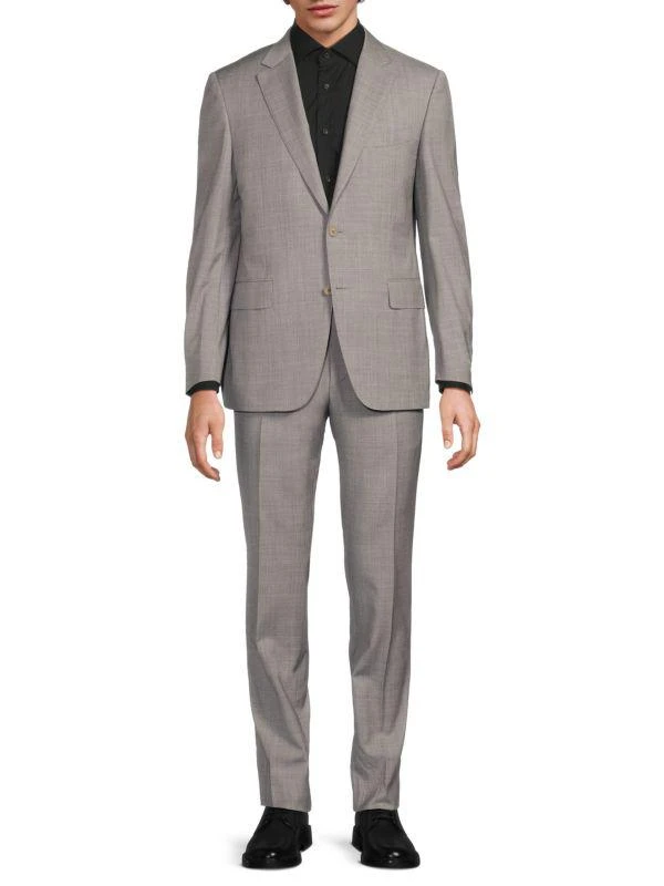 Canali Modern-Fit Solid Wool Two-Button Suit 1