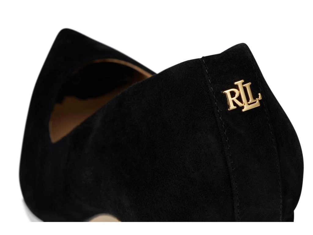 Ralph Lauren Lanette Suede Block-Heel Pumps 6