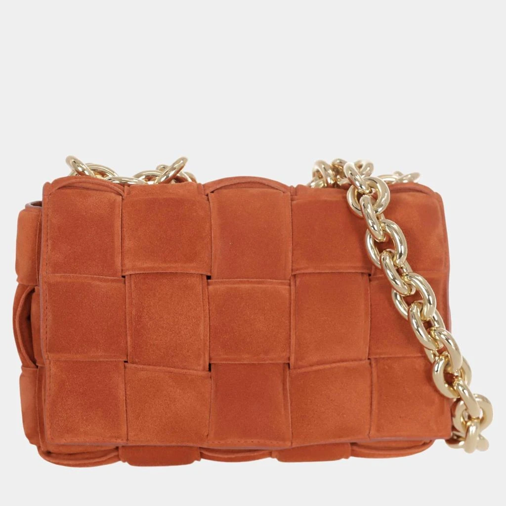 Bottega Veneta Bottega Veneta Brown Suede Padded Chain Cassette Bag 1