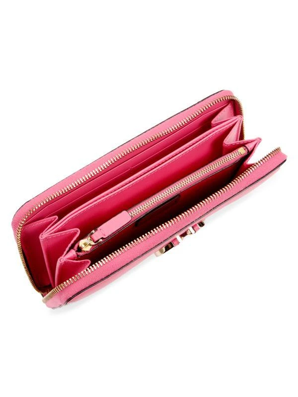 Valentino Logo Leather Zip Around Wallet 2