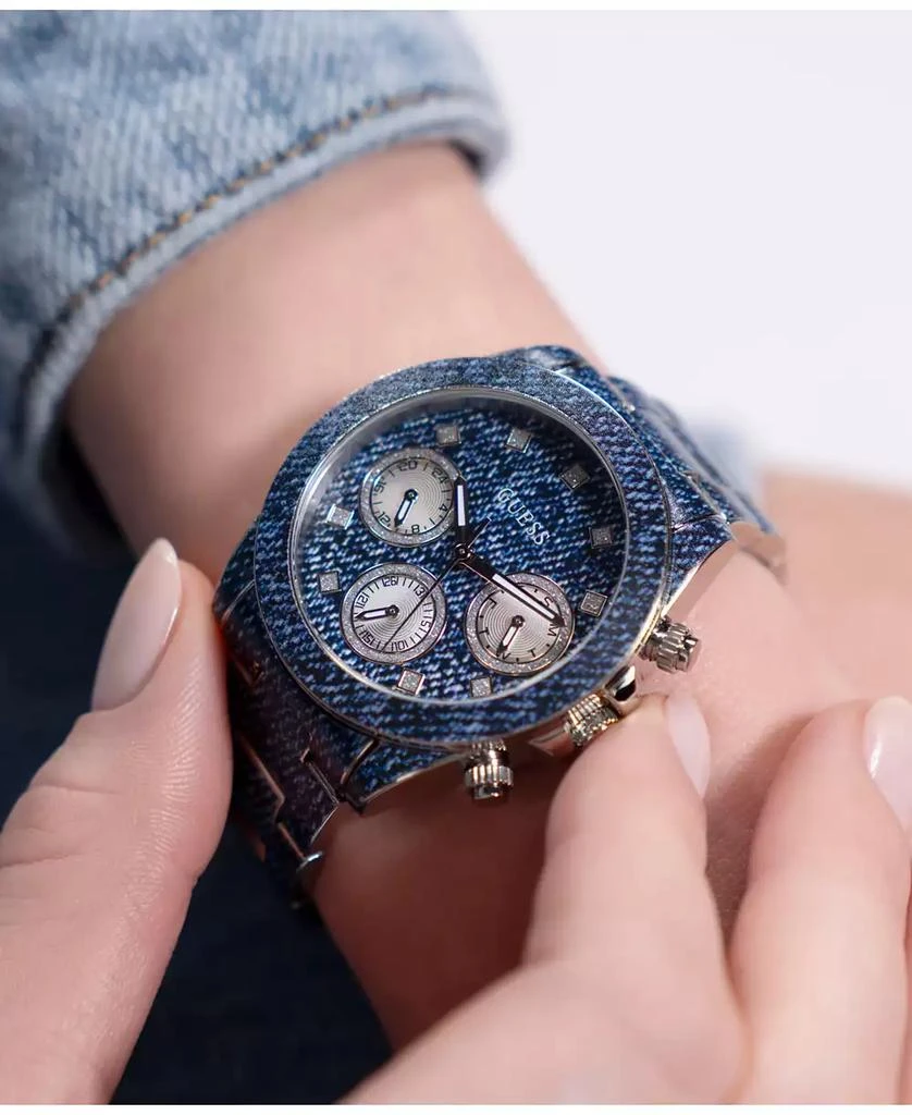 GUESS Women's Multi-Function Blue Steel Watch 38mm 6