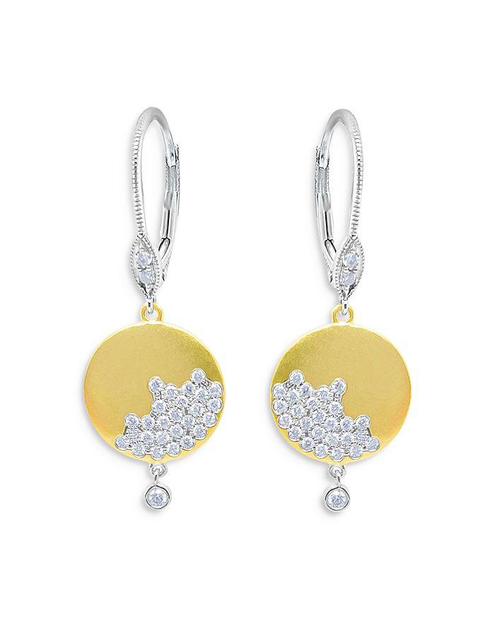 Meira T 14K White & Yellow Gold Diamond Disc Drop Earrings