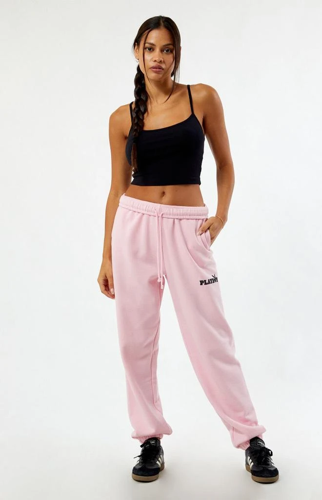Playboy By PacSun Pink Classic Boyfriend Sweatpants 1
