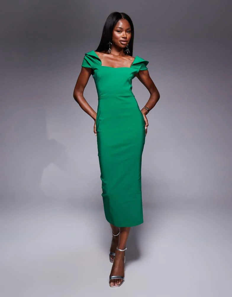 bardot emerald green dress Cecile Slip Dress in Velvet Green Iridescent Sequin – motelrocks-com-us main image 0