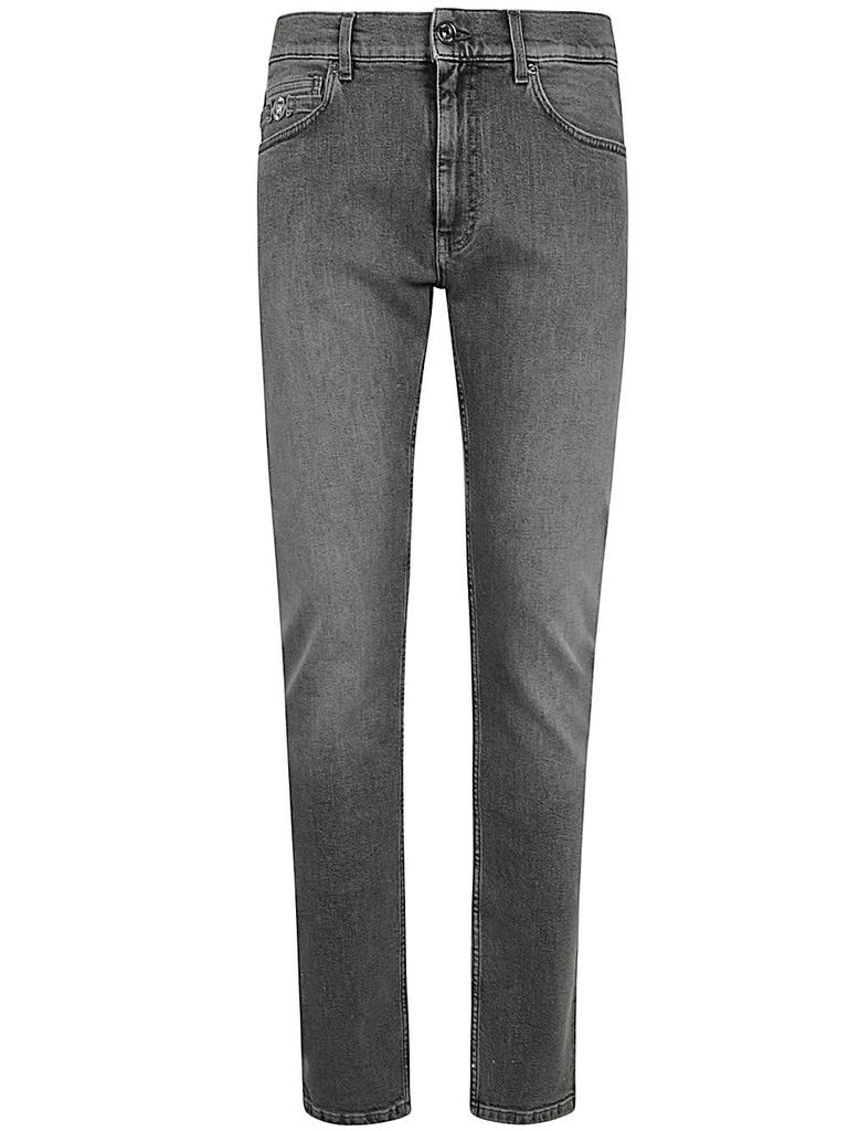 デニム・ジーパン Versace Pant Denim Stone Wash Denim Fabric VERSACE Stonewashed Denim Wide Jeans Versace
