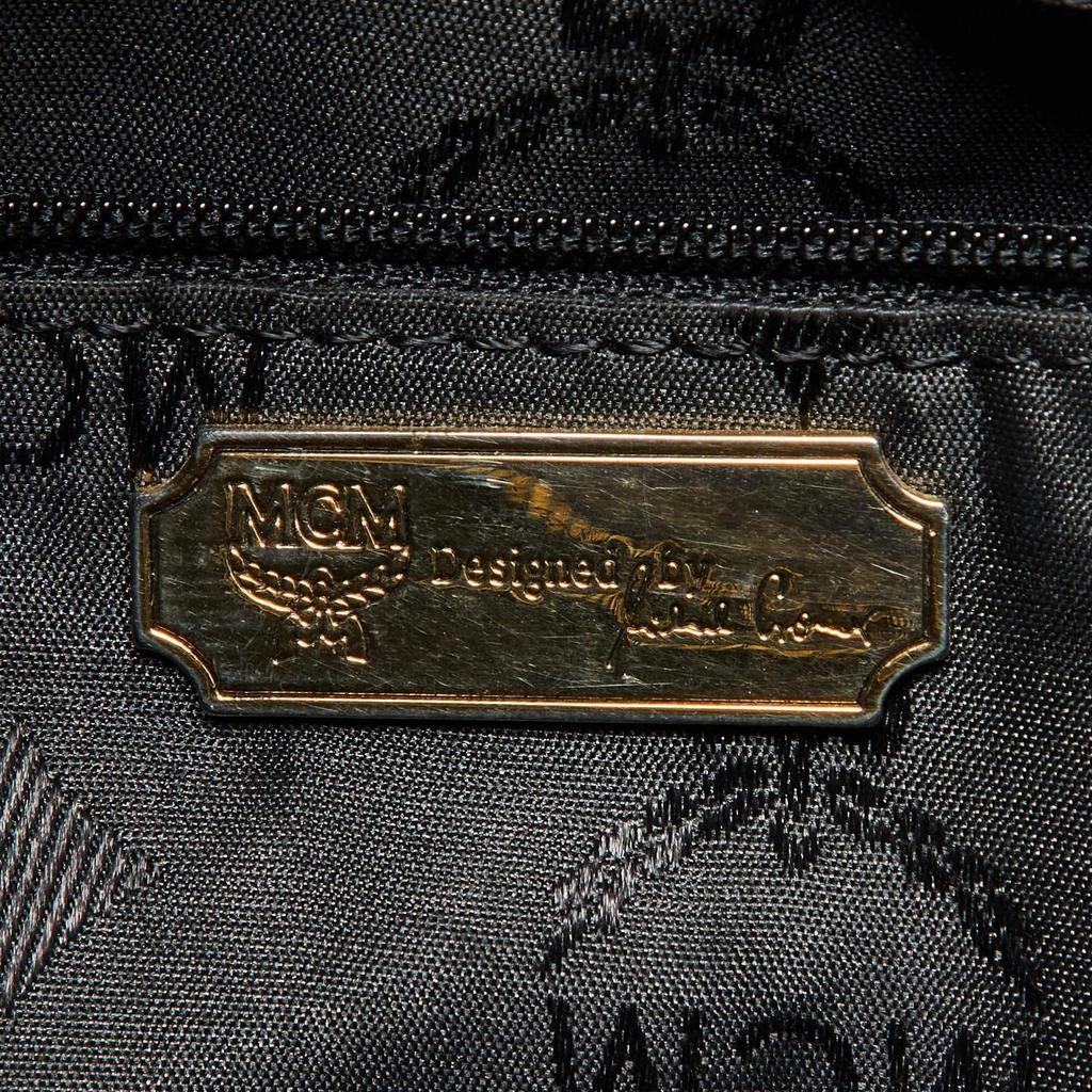 MCM MCM Black Leather Zip Shoulder Bag 11