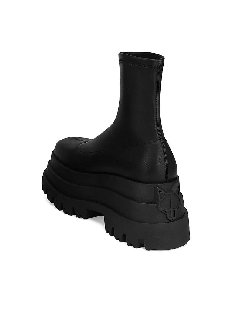 Naked Wolfe Sassy Black Stretch Platform Boots 3