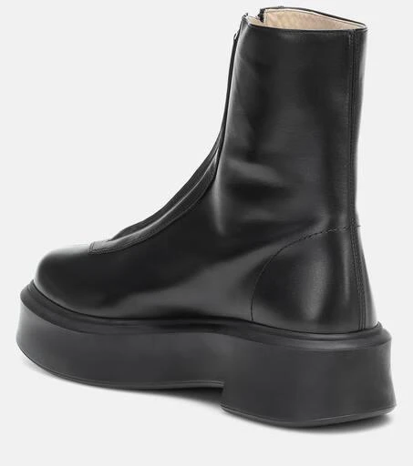 The Row Zipped 1 leather ankle boots 3