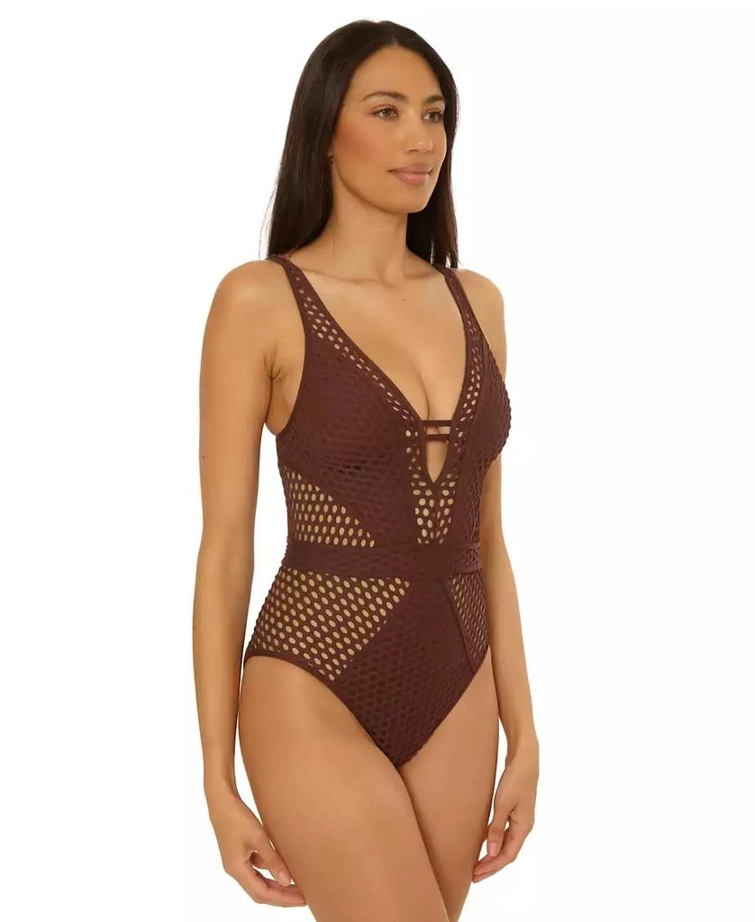 Becca Women's Castaway Fishnet One-Piece Swimsuit 2