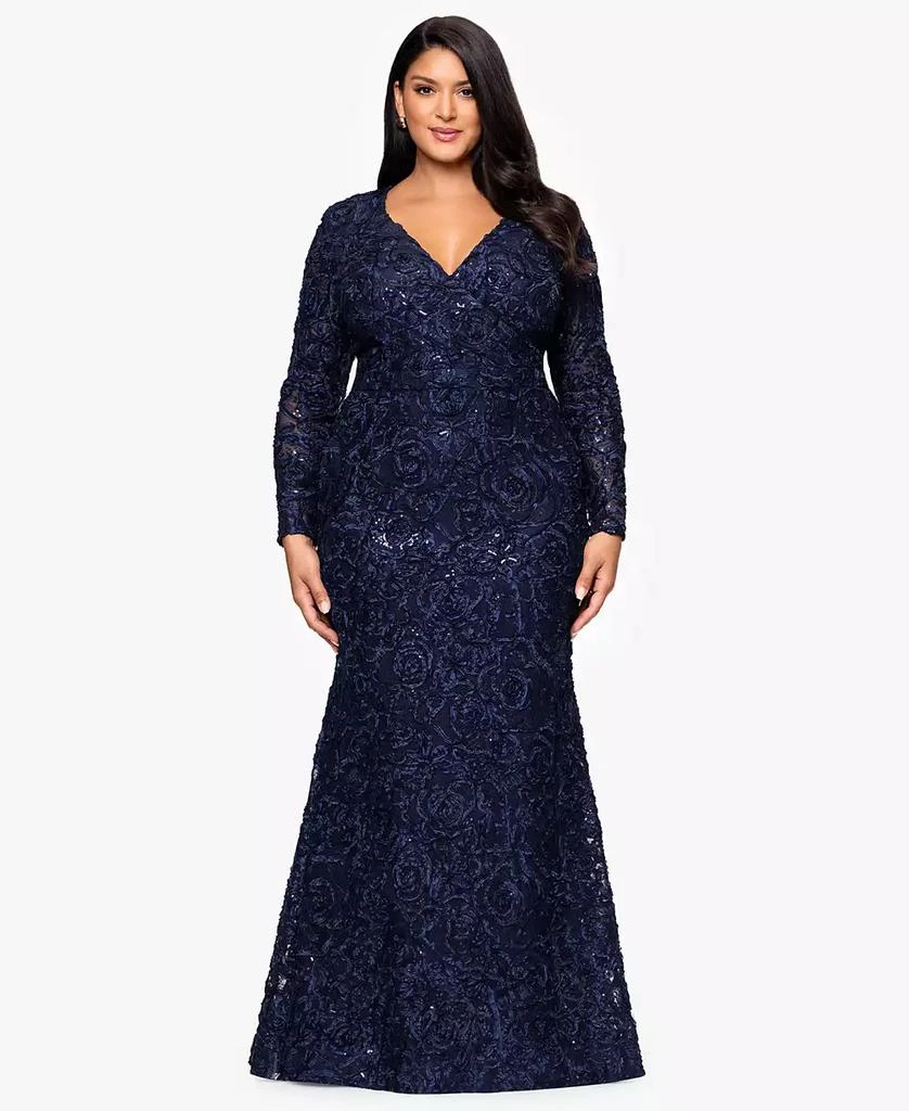 chinese dress ladies Amazon.com: Xscape Women's Long Flower Ilusion Sleeve Off-The-Shoulder  Scuba Crepe Gown, Navy, 4 : Clothing, Shoes & Jewelry main image 1