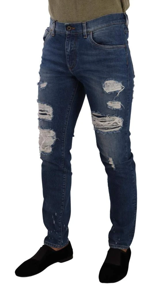 Dolce & Gabbana Dolce & Gabbana Blue Wash Cotton Stretch Slim Fit Denim Jeans 2
