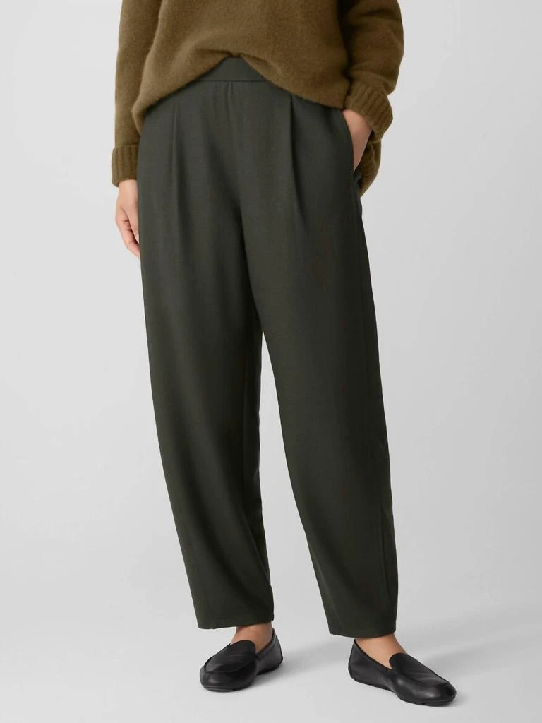 Eileen Fisher Felted Wool Jersey Lantern Pant In Woodland