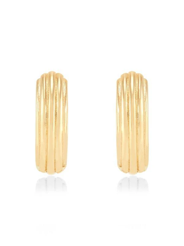 Saks Fifth Avenue 14K Yellow Gold Huggie Earrings 2