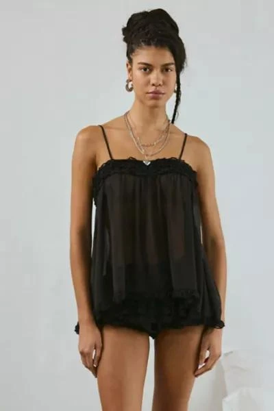 Out From Under Out From Under Merrit Sheer Ruffle Tunic Tank Top 4