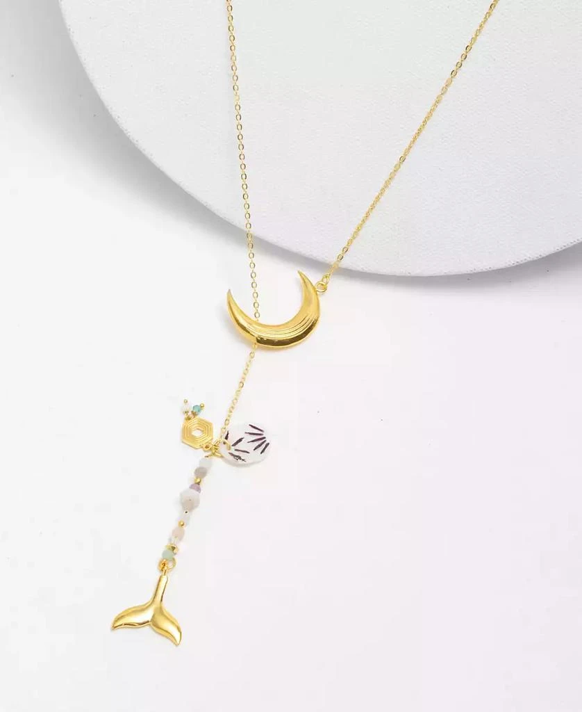 Nectar Nectar New York 18K Gold Plated Luna Del Mar Pendant Necklace 2