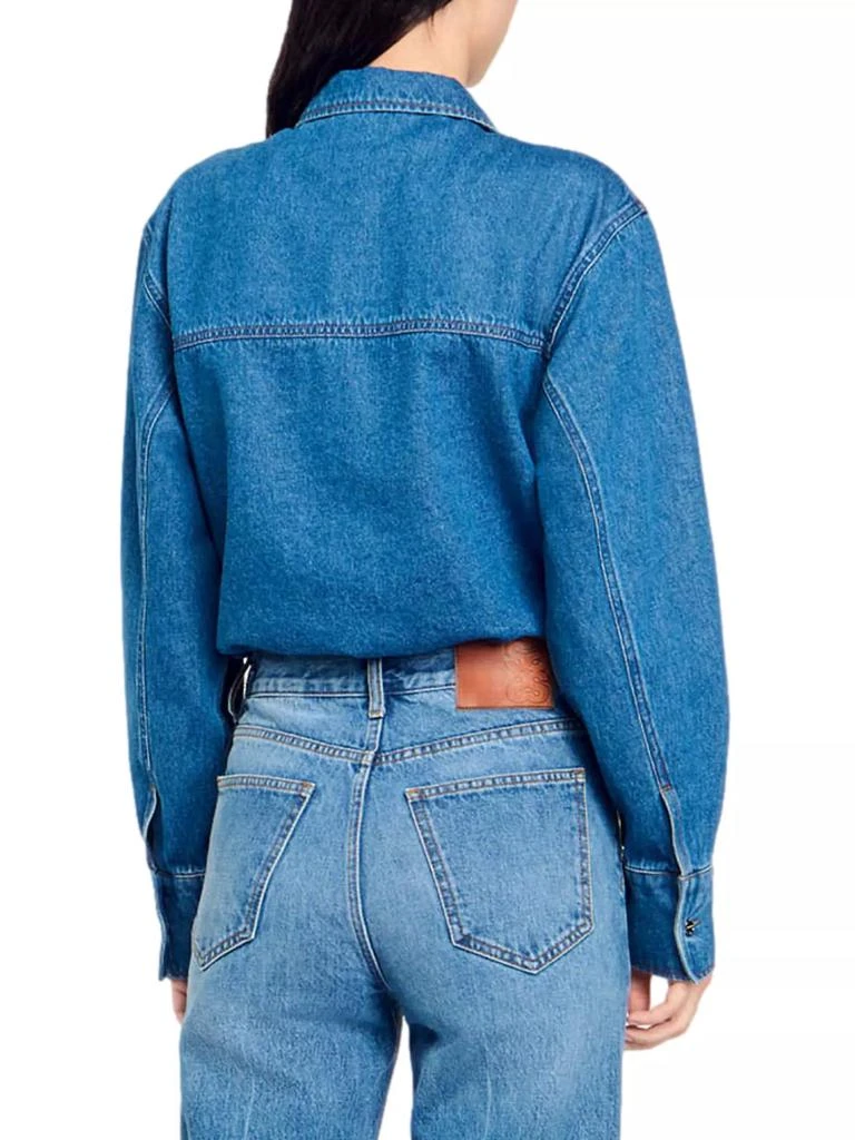 Sandro Denim Shirt Bodysuit 4