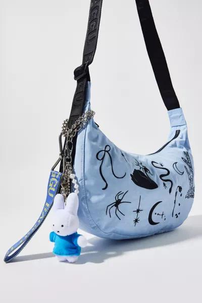 Baggu BAGGU Embroidered Ballet Icons Medium Nylon Crescent Bag