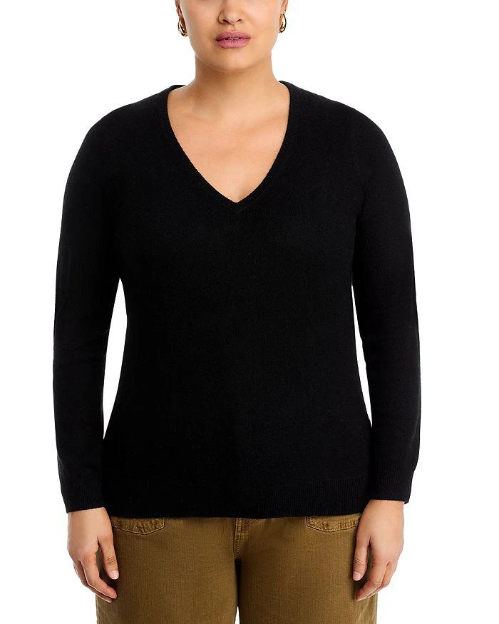 Bloomingdale's C by Bloomingdale's V-Neck Cashmere Sweater - Exclusive 11
