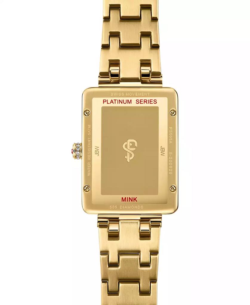 Jbw Women's Mink Platinum Series 18k Gold-plated Stainless Steel Watch, 28mm