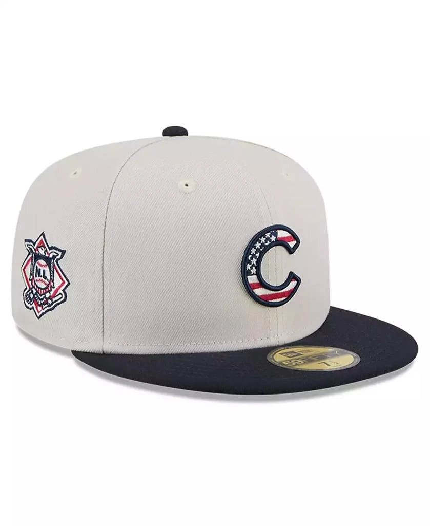 New Era Men's Black Chicago Cubs 2024 Fourth of July 59FIFTY Fitted Hat 1