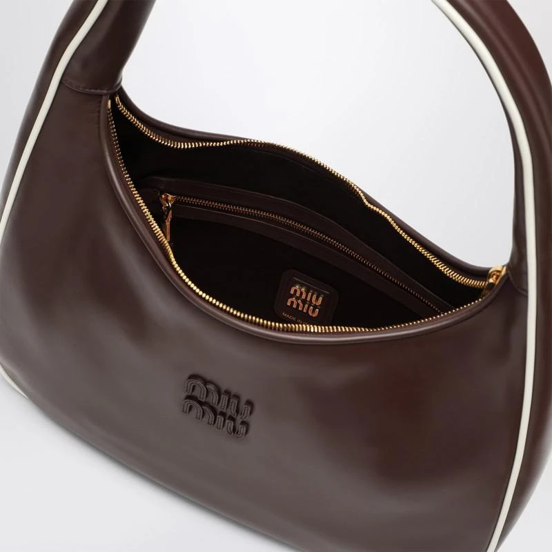 Miu Miu Brown/white leather handbag 5