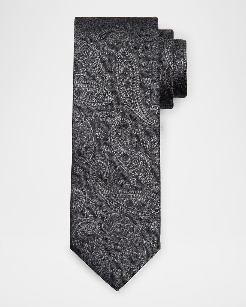 Canali Men's Tonal Paisley Silk Jacquard Tie