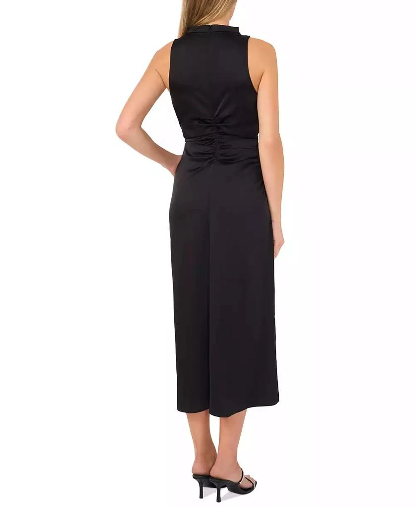 CeCe Women's Satin Ruched Side-Split Midi Dress 3