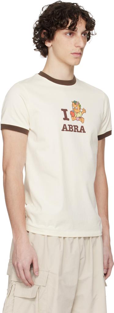 ABRA Beige 'I LOVE' Ringer T-shirt
