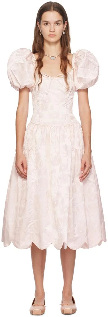 Sandy Liang Pink Cil Midi Dress 1