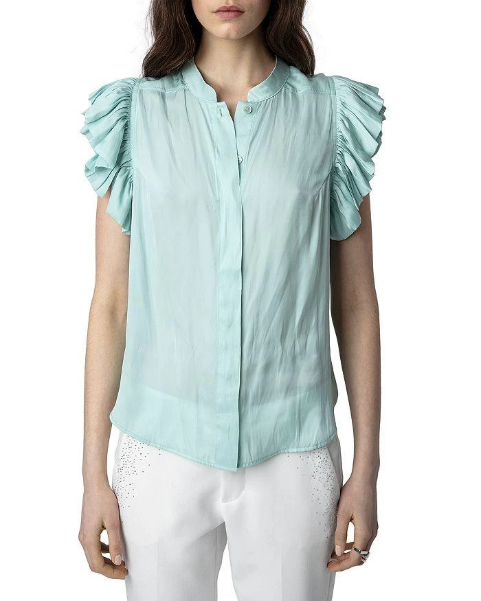 Zadig&Voltaire Tiza Ruffled Sleeve Top 1
