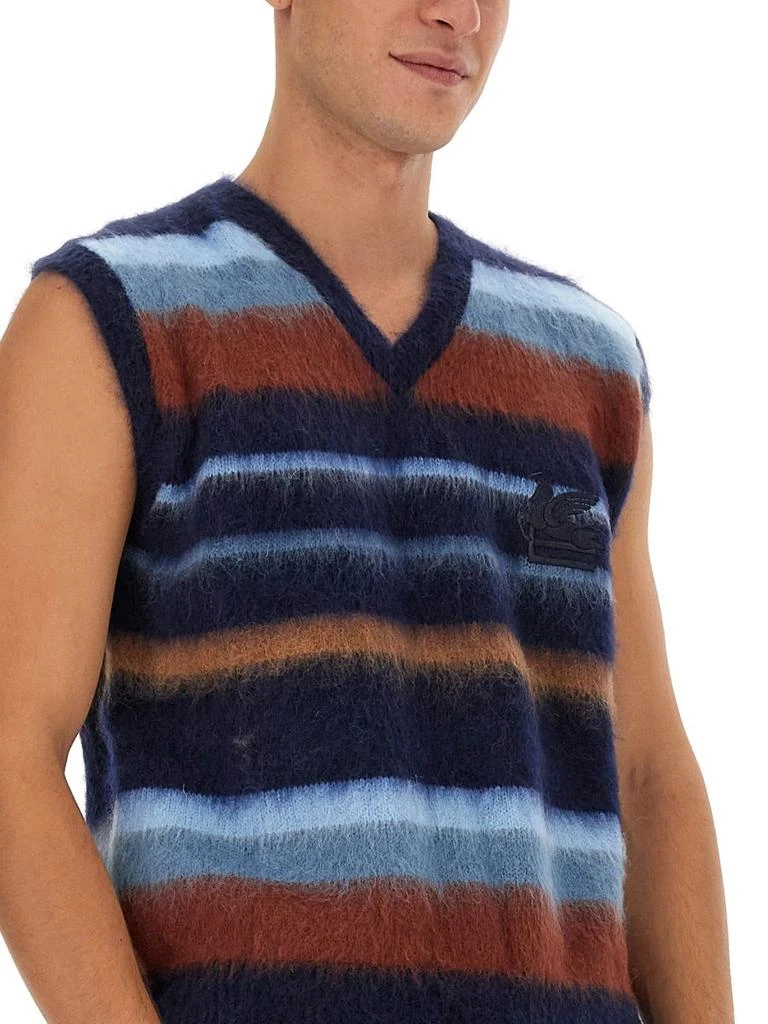 ETRO Etro Striped V-Neck Vest 4