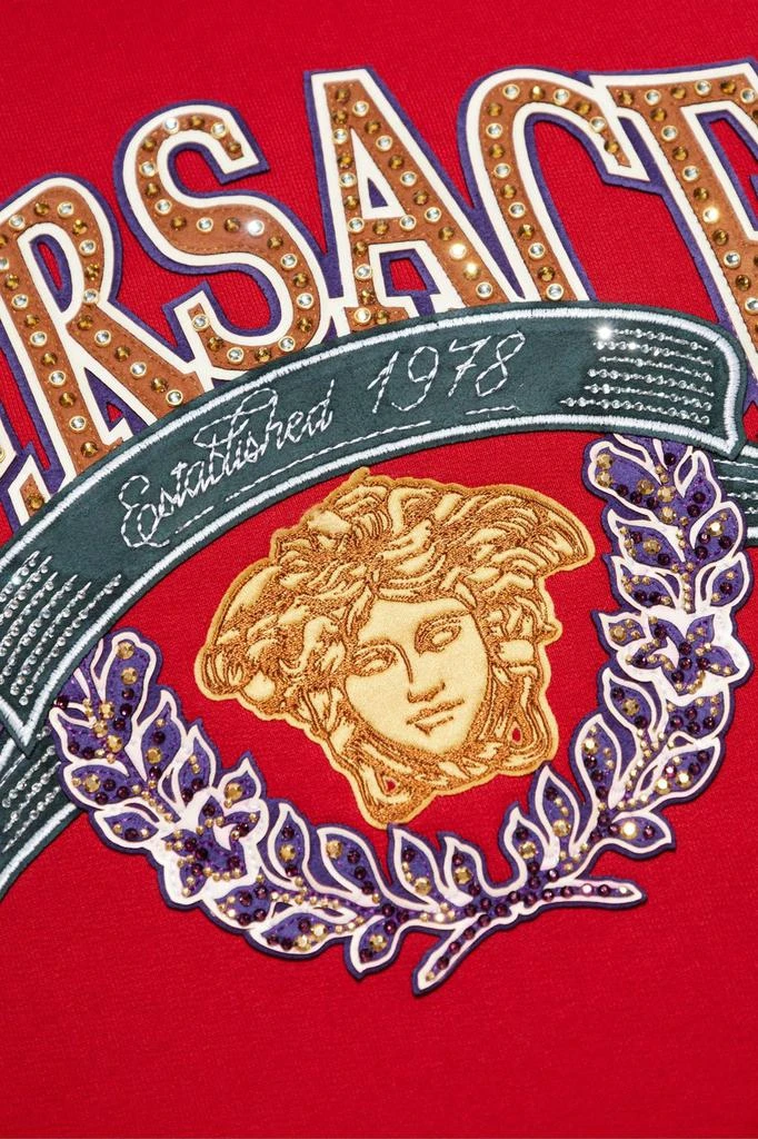Versace Versace Logo-Embellished Crewneck Sweatshirt 5