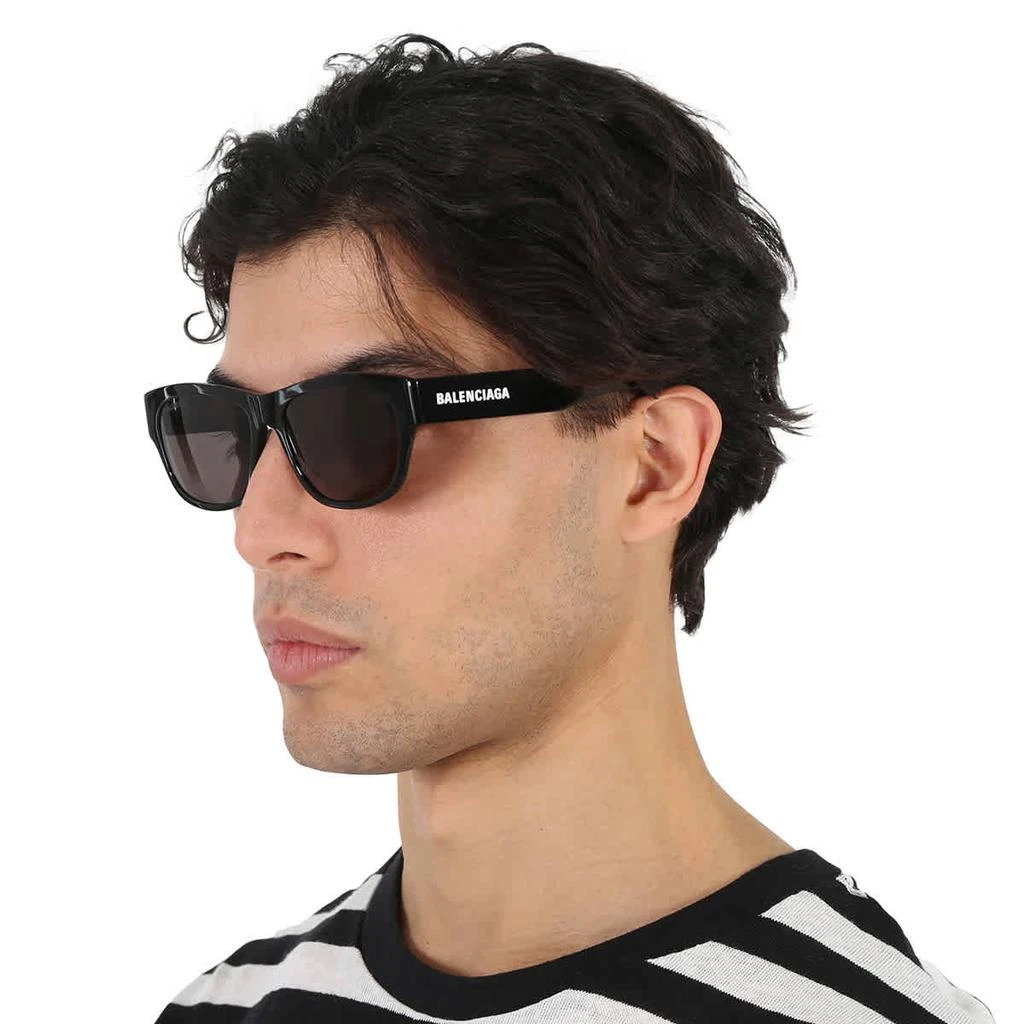 Balenciaga Grey Oval Men's Sunglasses BB0164S 001 57 2