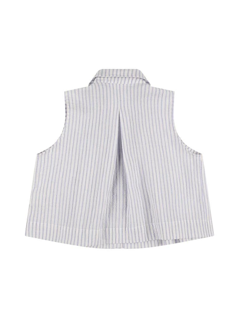TANGERINE Pleated Cotton Blend Poplin Shirt 2