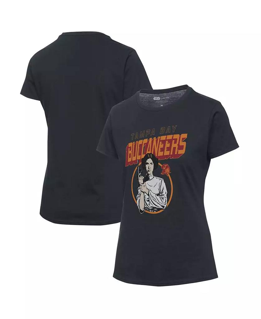 Junk Food Women's Black Tampa Bay Buccaneers Disney Star Wars Princess Leia T-shirt