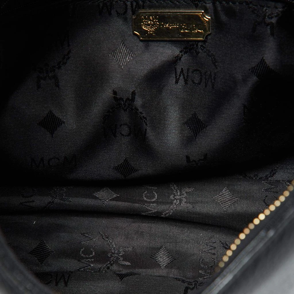 MCM MCM Black Leather Zip Shoulder Bag 10