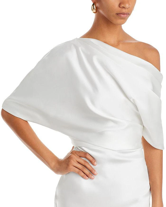 Amsale Draped Pencil Midi Dress 6